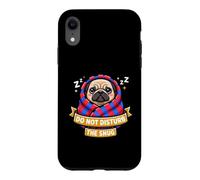 Carcasa para iPhone XR Pug Do Not Funny Disturb The Cute Snug Burrito Manta Perro