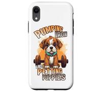 Carcasa para iPhone XR Pumping Iron and Petting Puppies Body Building