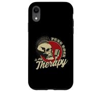 Carcasa para iPhone XR Punk Rock Is My Therapy Skull Music Cráneo Retro Vintage