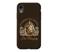 Carcasa para iPhone XR Purrfectly Royal Meowjesty Retrato de Gato rococó Barroco Divertido