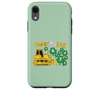 Carcasa para iPhone XR Pushing My Luck St Patrick's 67 Lucky Numbers Bulldozer para niños