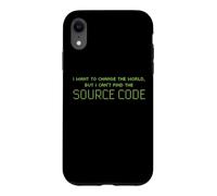 Carcasa para iPhone XR Quiero Cambiar El Mundo No Encontrar Código Fuente Desarrollador