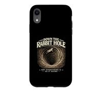 Carcasa para iPhone XR Rabbit Holes Conspiración Gráfico Retro Conejo OVNIs Meme Verdad
