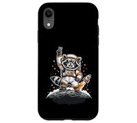 Carcasa para iPhone XR Raccoon Astronaut On The Moon with Rocket Retro Space Iconic