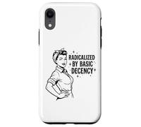 Carcasa para iPhone XR Radicalized by Basic Decency Cita Feminista Retro