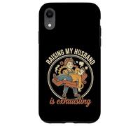 Carcasa para iPhone XR Raising My Husband Is Exhausting Funny Wife Retro