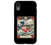 Carcasa para iPhone XR Ramen Bowl Surfeando la Gran Ola Fuera de Kanagawa Tarot Card