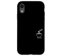 Carcasa para iPhone XR Ramen Minimal Line Art Comida Japonesa Fideos Bowl Taza Sopa