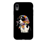 Carcasa para iPhone XR Rat Terrier Perro Granny Square Crochet Yarn Crochet Lover