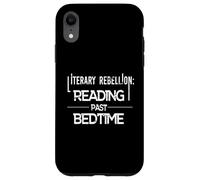 Carcasa para iPhone XR Rebelión literaria Lectura Pasada Hora de acostarse Humor de ratón de Biblioteca