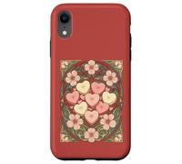 Carcasa para iPhone XR Recuerdos en Forma de corazón y Flores Art Nouveau