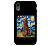 Carcasa para iPhone XR Red Poodle Dog Van Gogh Style Starry Night