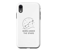 Carcasa para iPhone XR Regalo de astrología Born Under The Stars para fanáticos