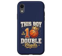 Carcasa para iPhone XR Regalo de Baloncesto de 10 cumpleaños de This Boy is 10 con Doble dígito