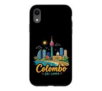 Carcasa para iPhone XR Regalo de Recuerdo de Viaje de Colombo Sri Lanka Dibujado a Mano
