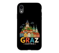 Carcasa para iPhone XR Regalo de Recuerdo de Viaje de Graz Austria Dibujado a Mano