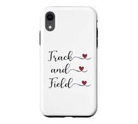 Carcasa para iPhone XR Regalo tipográfico manuscrito con corazón de Pista y Campo