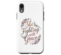 Carcasa para iPhone XR Regalos para el Cuidado del cáncer de Mama Fighting with Grace