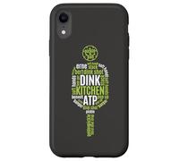 Carcasa para iPhone XR Reproductor de Bebidas Pickleball Life Paddle Word Cloud