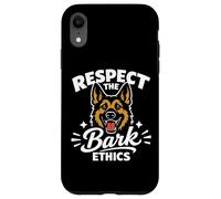 Carcasa para iPhone XR Respect The Bark Ethics, Humor del Pastor alemán