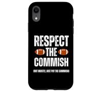 Carcasa para iPhone XR Respect The Commish Funny Fantasy Football Commissioner