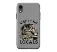 Carcasa para iPhone XR Respect The Locals Raccoon Funny Street Cats Respeta a los Locales