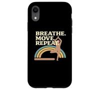 Carcasa para iPhone XR Respiración Movimiento Repetir Yoga Pose Rainbow