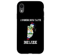 Carcasa para iPhone XR Retro Ambergris Caye Belice Bandera de Belice Envejecida