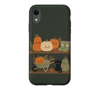 Carcasa para iPhone XR Retro Autumn Harvest Shelf Doodle Personajes Vibe