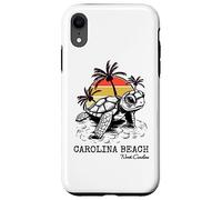 Carcasa para iPhone XR Retro Carolina Beach Cute Sea Turtle Art NC Vacaciones Familiares