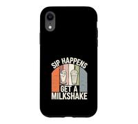 Carcasa para iPhone XR Retro Comida Rápida Nostalgia Vintage Diner Papas Fritas Batidos Hamburguesas