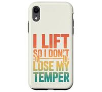 Carcasa para iPhone XR Retro I Lift So I Dont Lose My Temper - Entrenamiento Divertido
