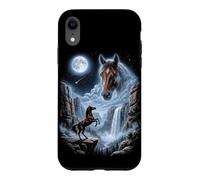 Carcasa para iPhone XR Retro Morgan Horse Moon 90s Bootleg Meme Granja Caballos