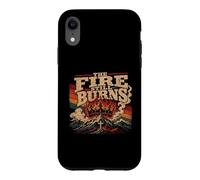 Carcasa para iPhone XR Retro Mountain Cross El Fuego Todavía Arde