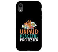 Carcasa para iPhone XR Retro Peace Sign Flowers Groovy Unpaid Peaceful Protester