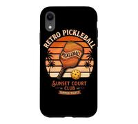 Carcasa para iPhone XR Retro Pickleball Sunset Court Club Ropa Vintage