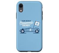 Carcasa para iPhone XR Retro Pinewood Derby Cub Scouts Racer Race Car Logo