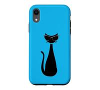 Carcasa para iPhone XR Retro Vintage Mod Atomic Black Cat Eye Gafas Rockabilly
