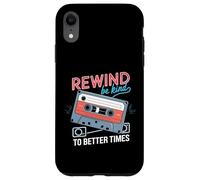 Carcasa para iPhone XR Rewind Be Kind To Better Times Casete Retro