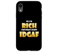 Carcasa para iPhone XR Rich Costume Idgaf Meme Personalized Wealthy Person Success