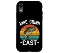 Carcasa para iPhone XR Rise Grind Cast Amante de la Pesca Pescado Susurrador Aventuras Lago
