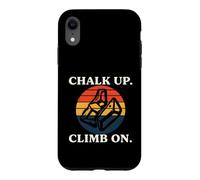 Carcasa para iPhone XR Rock Climbing Bouldering Chalk Up Climb On Retro Sunset