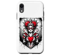 Carcasa para iPhone XR Rojo Reina de Corazones Corona Rebelde Gafas de Sol Poker Card Mujeres