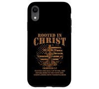 Carcasa para iPhone XR Rooted in Christ Shirt Christian Shirt for Men Cross Shirt