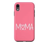 Carcasa para iPhone XR Rosa - Mama Heart Lettering Minimalista Motherhood Love