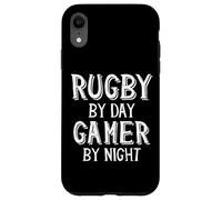 Carcasa para iPhone XR Rugby Player by Day Gamer by Night Gaming Rugby Video Games