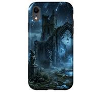 Carcasa para iPhone XR Ruinas góticas, Lluvia de meteoritos, diseño de fantasía Celestial