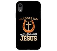 Carcasa para iPhone XR Saddle Up Estaban siguiendo a Jesús Fe Biblia Escritura Dios