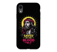 Carcasa para iPhone XR Salvado por Su Sangre Jesucristo Corona De Espinas Cristiano