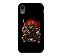 Carcasa para iPhone XR Samurai Wolf Guerrero Japonés Katana Art